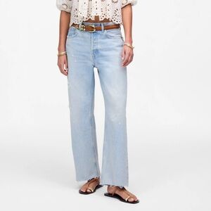 Madewell Low Slung Baggy Crop Jeans - Foster Wash